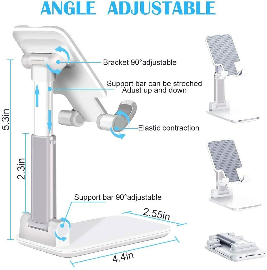 Adjustable Desktop Holder for Phones & Tablets – Ergonomic Support