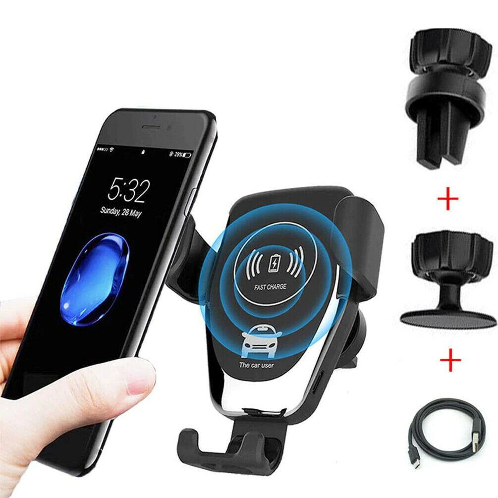 Auto-Clamping Phone Mount with 10W Qi Fast Charger